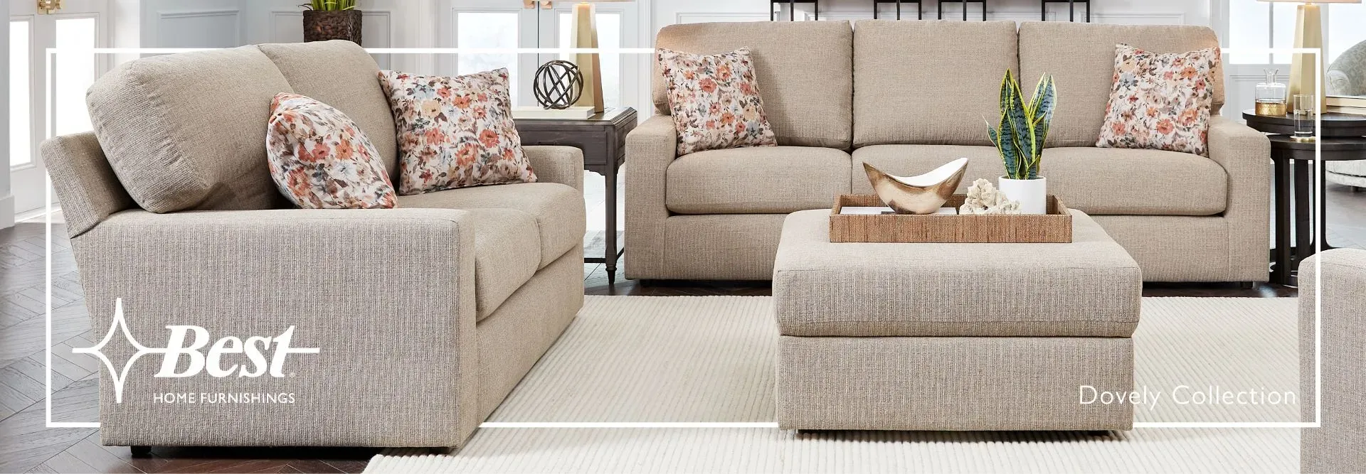 Dovely sofa and loveseat